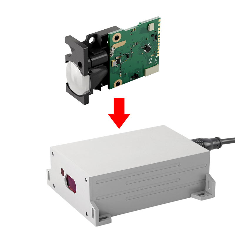 Industrial Laser Distance Sensor - Sensor Pengukuran Jarak Laser 20Hz Tahan