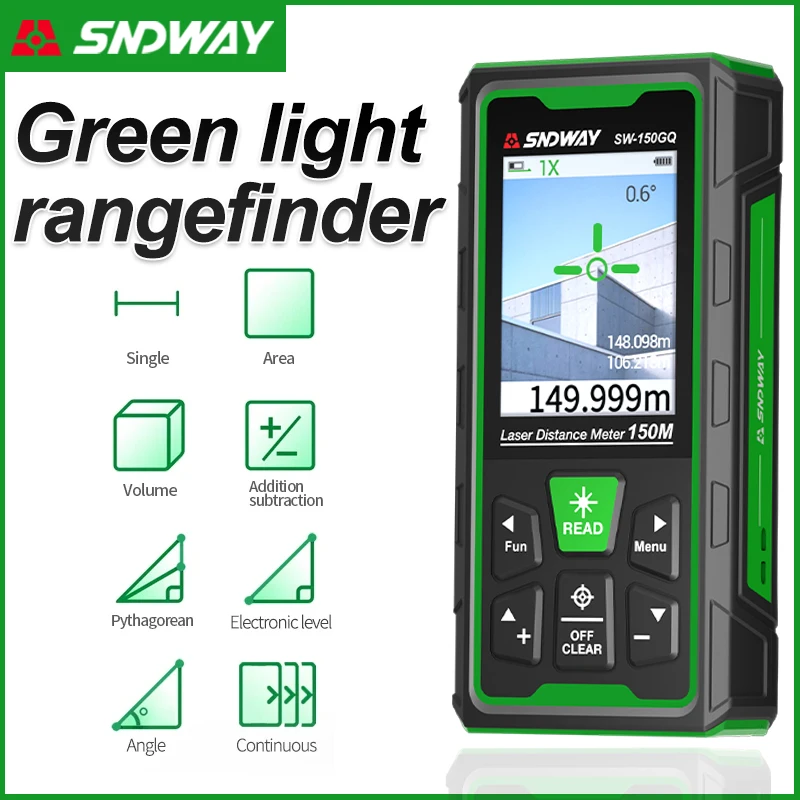 Industrial Laser Distance Sensor - Pengukur Jarak Laser Hijau Digital 150m