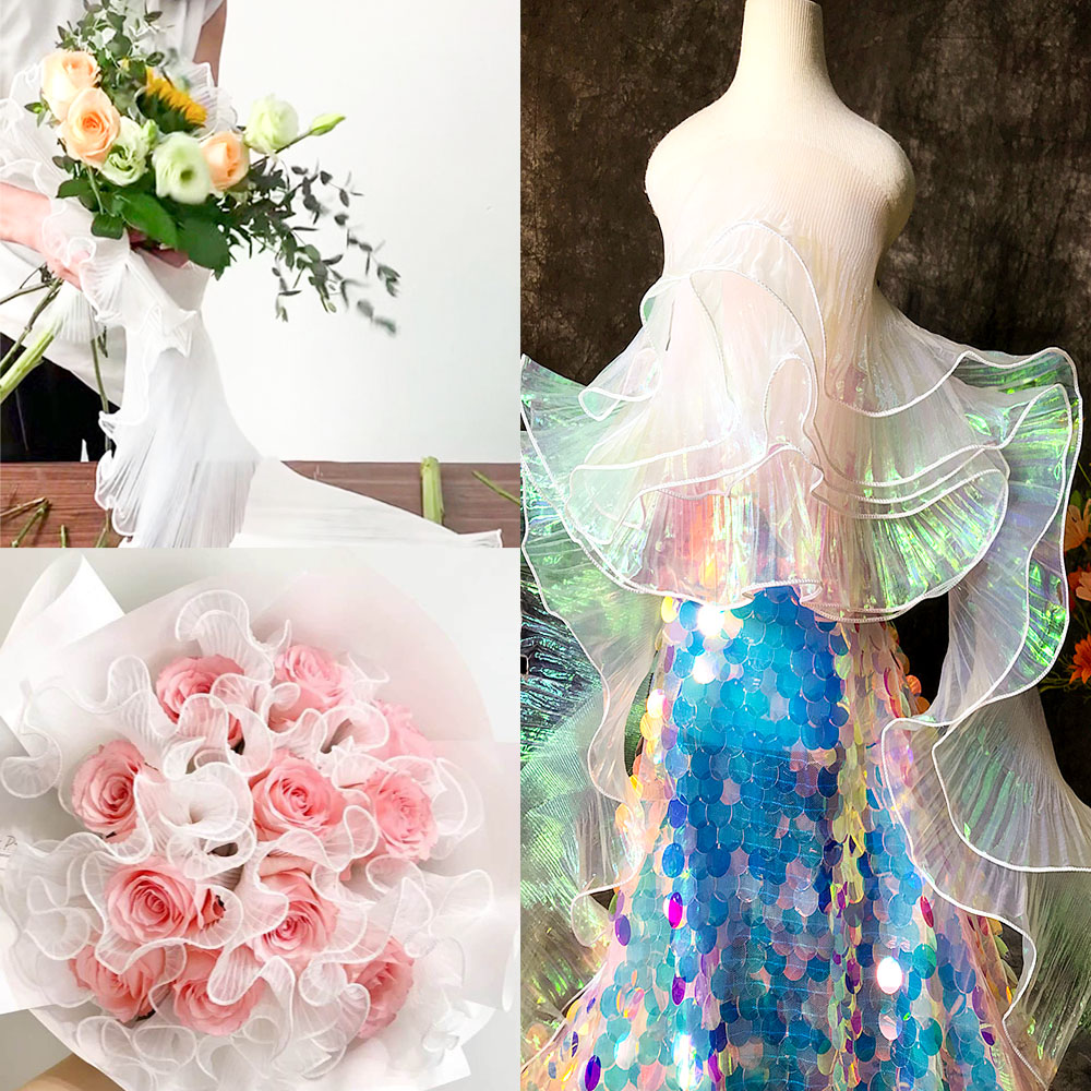 Kain Organza Trim renda lipit  - Industrial Laser Welding ulasan dan harga