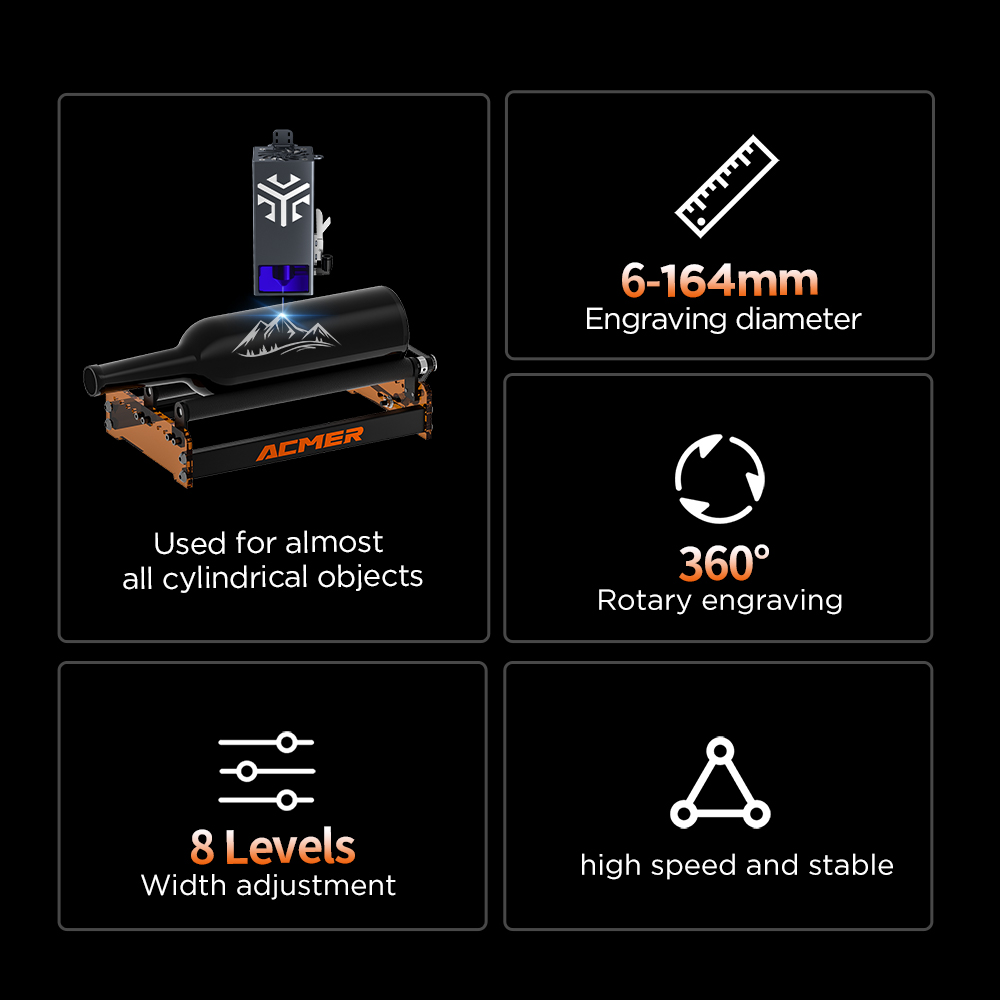 Rol Putar Laser ACMER M3 360 ° - Industrial Laser Cutting ulasan dan harga