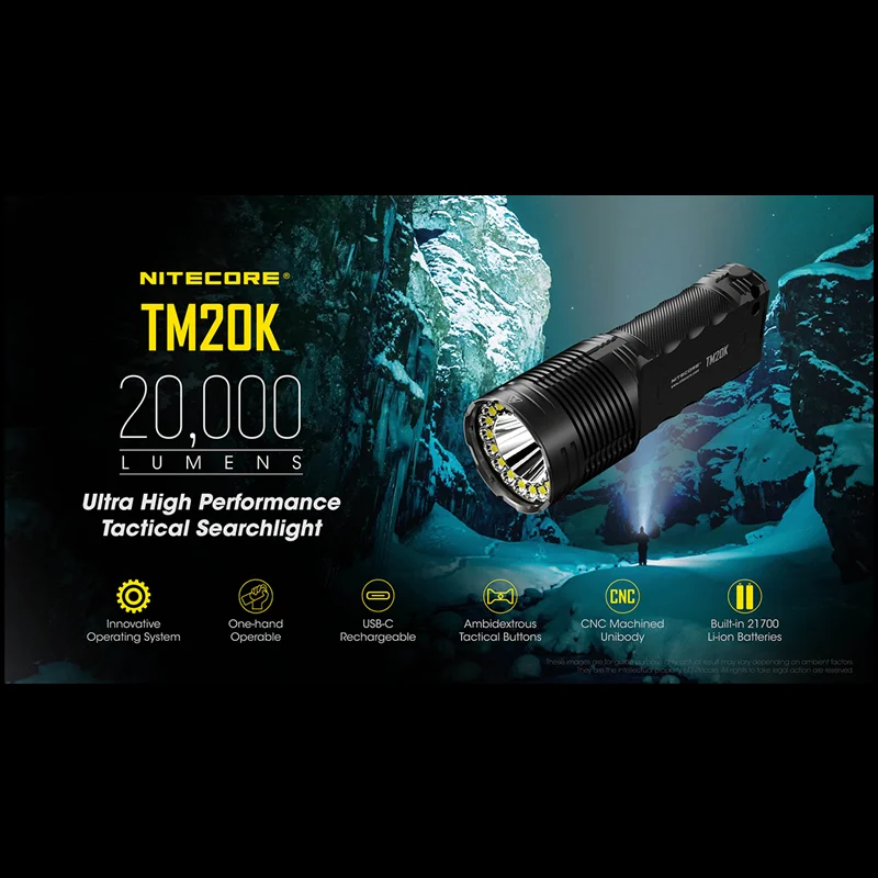 NITECORE TM20K 20000 Lumens Se - Honeycomb Laser Bed ulasan dan harga
